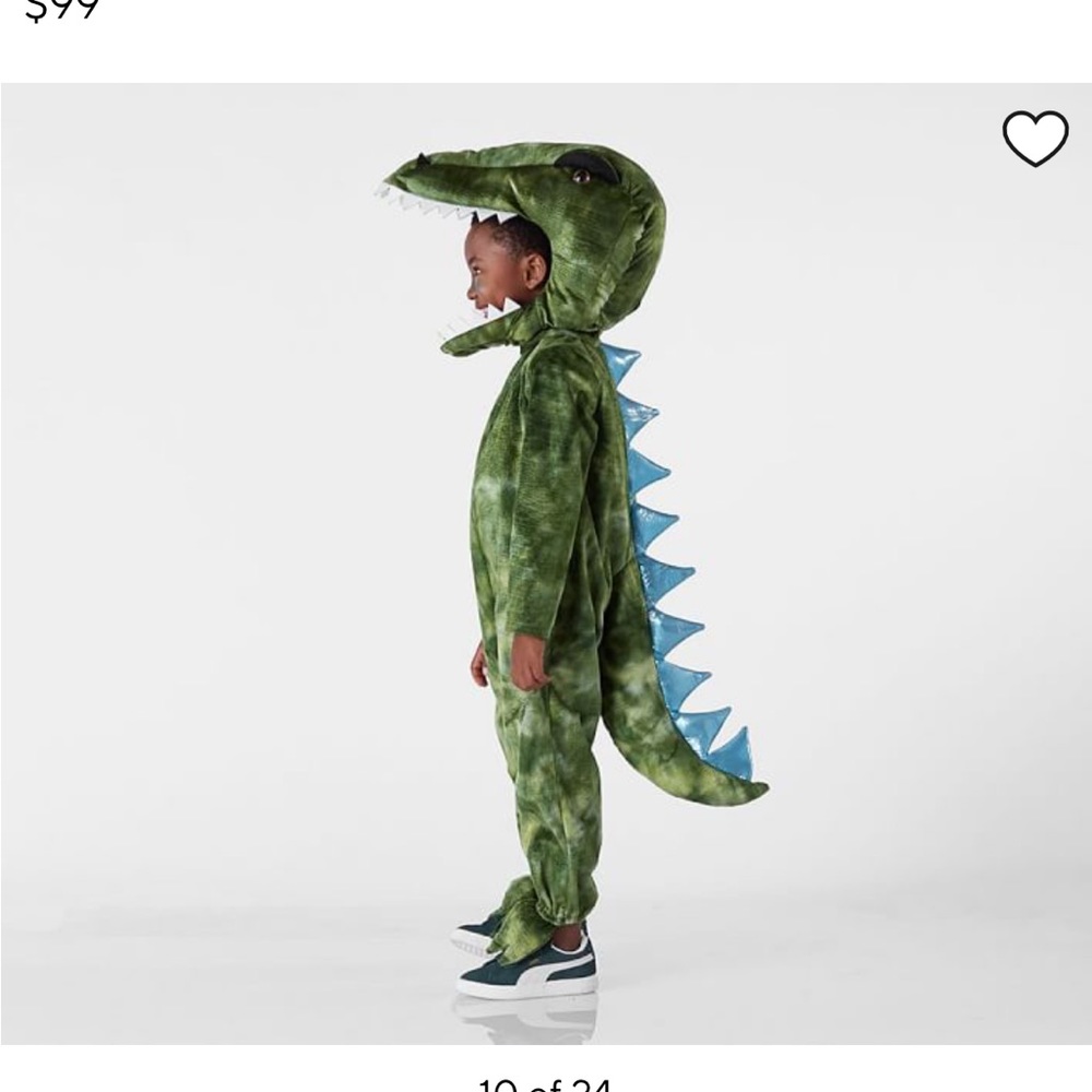 Brand new, never worn Potty Barn Kids light up dinosaur costume (3T) for sale!